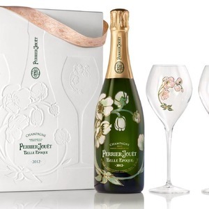 Champagne Belle Epoque brut Perrier Jouët + 2 Belle-Epoque Gläser Geschenkpackung (Rarität - auf Anfrage)