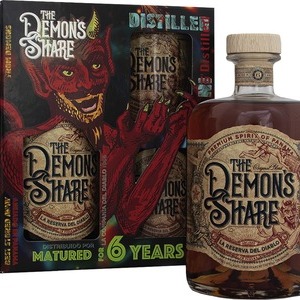 Rum The Demon's Share 6 years in Geschenkbox + 2 Trinkbecher