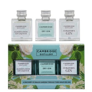 Gin Miniatur Tasting Set The Cambridge Distillery England (Elderflower, Dry Gin, Curator's Gin)