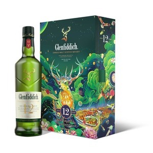 Glenfiddich Pure Malt Whisky 12 Years CNY Geschenkpackung mit 2 Gläser (limitiert)