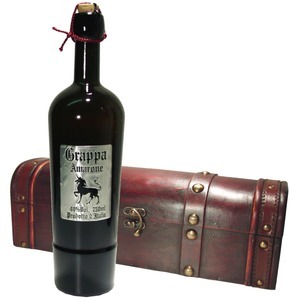 Grappa Amarone Barrique in Holzkiste