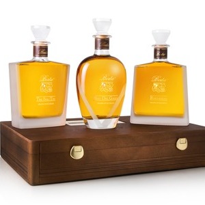 Holzk. 3 Fl. Grappa Berta Roccanivo/Bric del Gaian/Tre Soli Tree (3er Kistchen)