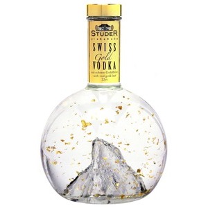 Studer Swiss Gold Vodka Pure Grain mit Goldflitter 24 Karat